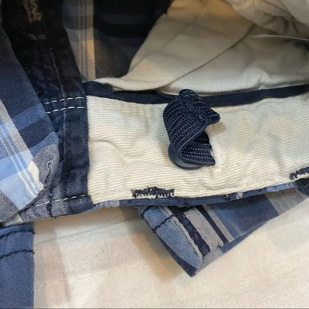Two Pairs Boys Baby Gap Casual‎ Shorts Both Size 4 Grey and Blue and White Plaid